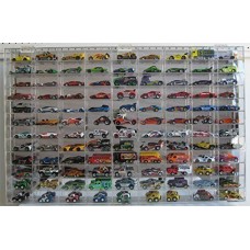 Hot Wheels Display Case Wall Cabinet108 compartment 1/64 scale, Clear, UV   163042619154